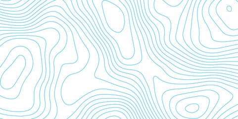 Abstract background with topographic contours map with blue color geographic line map .white wave paper curved reliefs abstract background .vector illustration of topographic line contour map design . - obrazy, fototapety, plakaty