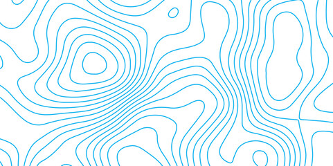 Abstract background with topographic contours map with blue color geographic line map .white wave paper curved reliefs abstract background .vector illustration of topographic line contour map design . - obrazy, fototapety, plakaty