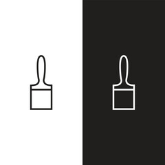 Simple paint brush flat icon design vector
