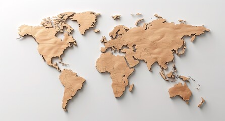 3D world map illustration	