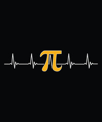 Pi Day Symbol Heartbeat Shirt Math Nursing Student T-Shirt, Shirt Print Template
