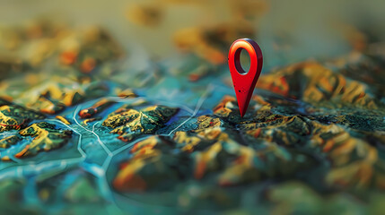 Map pointer and location icon or map navigation icon