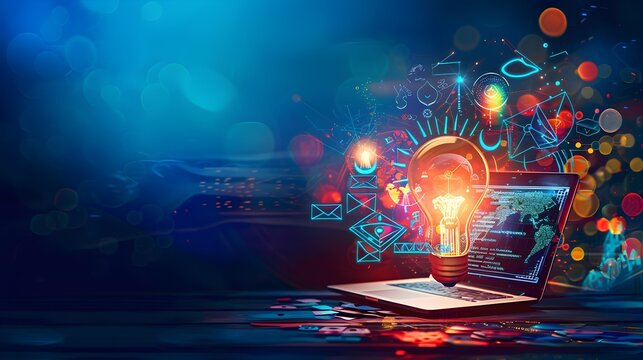 Education internet online digital technology concept. E-learning education, online internet course lessons. consulting, e-learning concept background. Banner