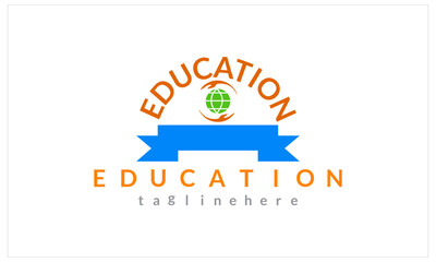 typography education logo design.typography education logo design.