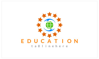 Fototapeta premium Education logo design with modern concept. Icon education vector illustration.