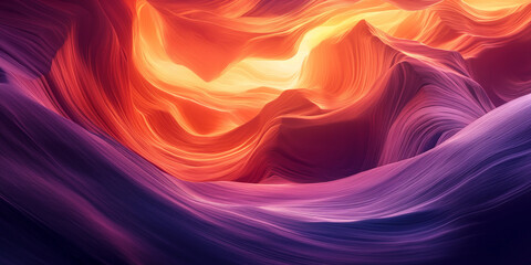 An elegant rocky canyon with smooth minimalist formations