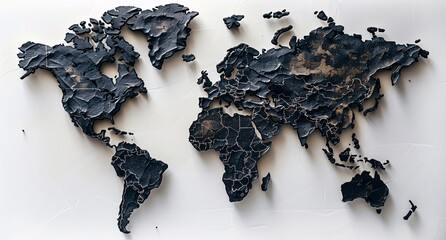 3D world map illustration	
