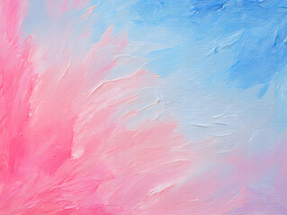 Abstract pink and blue dry brush oil painting style texture background