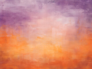 Abstract orange and purple dry brush oil painting style texture background