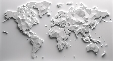 3D world map illustration	
