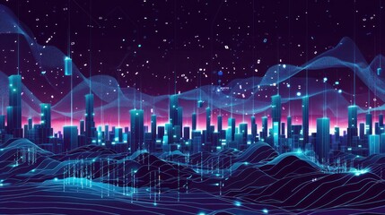 Fototapeta premium Stock market charts or forex trading and digital charts