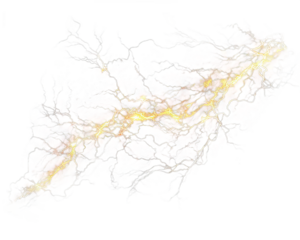 lightning on transparent background