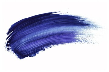 Indigo watercolor brush stroke isolated on white