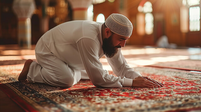 Call to faith: Muslims gathered for prayer in the sacred month of Ramadan