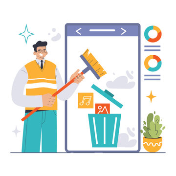 Website Optimization set. Flat vector illustration.