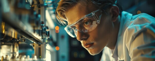 Medium shot An engineer adjusts the parameters of an AI system fine tuning the machine s learning process