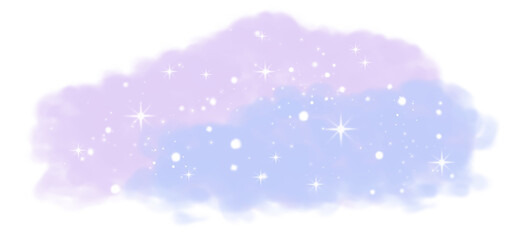 Clouds and stars illustration decorate.