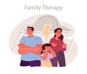 Family therapy concept.