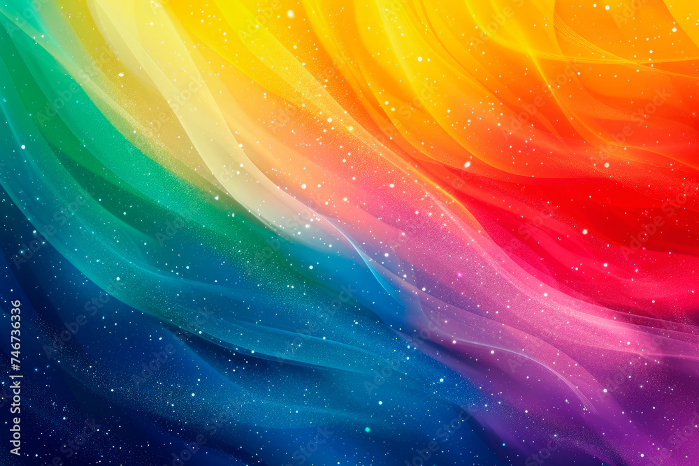 Aufkleber spectrum abstract waves background, flow vibrant colorful waved lines design