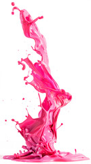 Pink Liquid Splashing in the Air