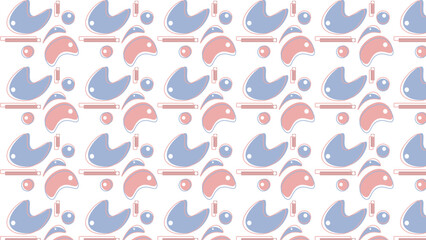 Seamless pattern with abstract pastel color shapes