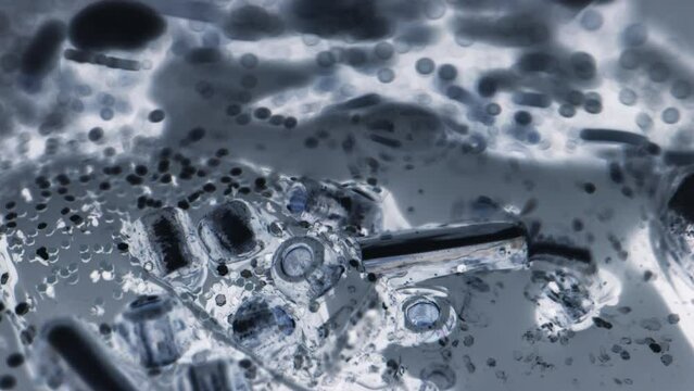 Abstract glowing silver substance.