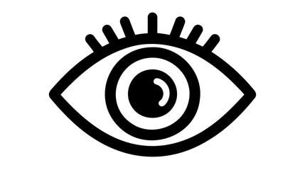 Eye icon sign flat. vector illustration on white background