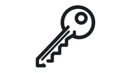 Key Icon in trendy flat style isolated on grey background. Key symbol. Vector illustration on white background