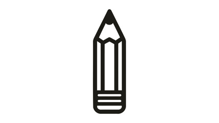 Pencil flat icon. thin line signs of education. Outline logo of school