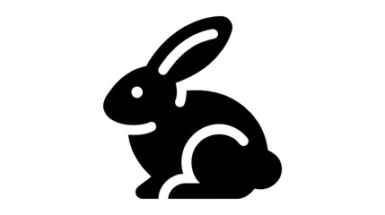 Rabbit, linear icon vector illustration on white background