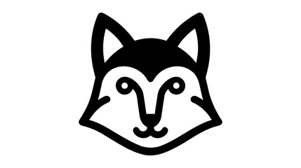 Vector image of a fox design on white background