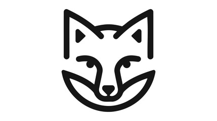 Vector image of a fox design on white background
