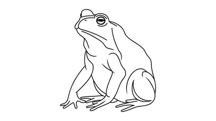 Tree frog silhouette vector on a white background
