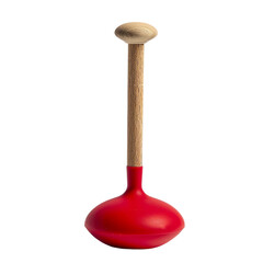 Red rubber plunger isolated on transparent background