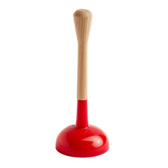 Red rubber plunger isolated on transparent background