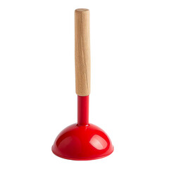 Red rubber plunger isolated on transparent background