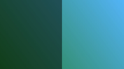 An illustration of a green and light blue gradient with one-half darkened.