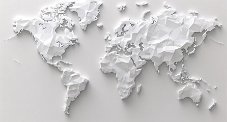 3D world map illustration	