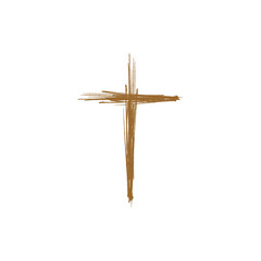 Crucifix icon. Easter. Vector illustration on a white background.