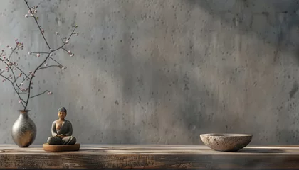 Sierkussen Chinese Meditation Concept with Copy Space. © Mladen