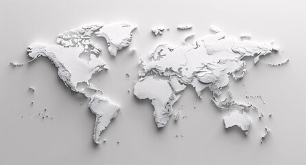 3D world map illustration	