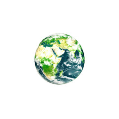 Green earth concepton white or transparent background