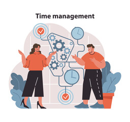 Effective Time Management Strategies. Project managers coordinate tasks.