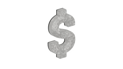 silver dollar sign 