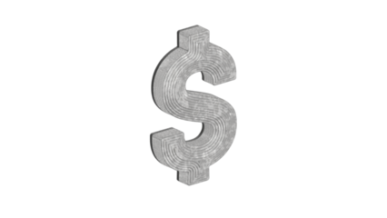 silver dollar sign 