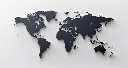 3D world map illustration