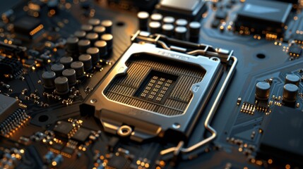 Technological background. Modern technology. CPU or central processing unit