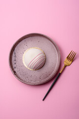 Delicious sweet colorful mochi desserts or ice cream with rice dough and toppings