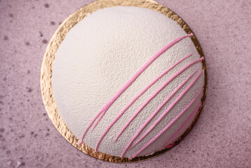 Delicious sweet colorful mochi desserts or ice cream with rice dough and toppings