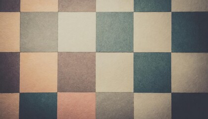retro muted colors abstract checkerboard pattern grainy texture background